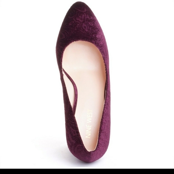 NWOT Nine west jayvee velvet high heel shoe - Picture 8 of 9